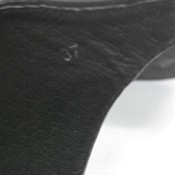 Cordani Retro Black Leather Peep Toe Sling Back Sandals Size 37 - Picture 8 of 8